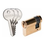 Demi cylindre 5g exem laiton - s'entrouvrant avec cl� n�kcb006505 - 30 x 10 mm