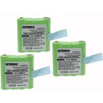 Extensilo - 3x batteries compatible avec motorola xtr446, tlkr - t8 radio talkie - walkie (800mah, 4, ...