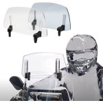 Extension de pare - brise de moto, d�flecteur de pare - brise r�glable � clipser universel pour la plupart ...