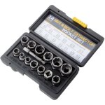 Extracteur de vis, 14 kit extracteur ecrou antivol, percuteur et extracteur d'�crou 6, 35 - 19 mm, extracteur ...