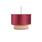Pendant de 2 abat - jour nerva rouge vin de 40 cm - fabrilamp