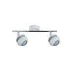 Fabrilamp - bloc multiprises beethoven 2xgu10 blanc / argent 14x36, 5x8, 5 cm