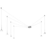 Fabas luce lighting - suspension led isabella 48 w 3 000 k dimmable � 350 cm aluminium satin� - lustre ...