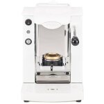 Faber slot inox - machine � caf� avec presse � dosettes en laiton - cadre en m�tal blanc et fa�ade en ...