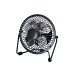 Mini ventilateur mtal bulerias 2, 5w 5v noir 14, 8x14, 2x7, 6 cm alimentation rglable par port usb. ...