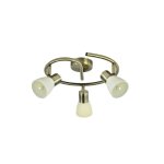 Fabrilamp - abrila akunadecor luminaire de salle de bain cholo plafonnier 3 spots cuir