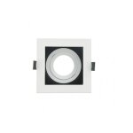 Fabrilamp - fab 14368cu01 encastr orient. batu 1xgu10 carr blanc / noir 3, 5x10x10x10 cm dcoupe 9x9 ...