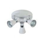 Maximo plafonnier de salle de bain blanc - chrome 3 spots - fabrilamp