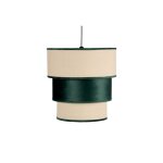Fabrilamp - pendentif de 3 abat - jour lucio vert - cerise de une lumi�re