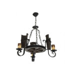Fabrilamp - plafond rustique plafonnier rustique 3 luminaires. 3xe27 60w. dimensions (50x45cm).