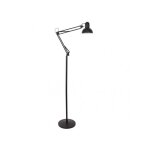 Fabrilamp - lampe de rutilo lampadaire articul� 1xe27 noir mat 180 cm