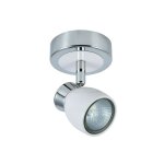 Fabrilamp - spot orientable pour salle de bain modèle chacho blanc - chrome Fabrilamp - spot orientable pour salle de bain modèle chacho blanc - chrome