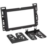 Adnauto - facade autoradio 2din compatible avec chevrolet tahoe ap06 hummer h2 ap07 noir
