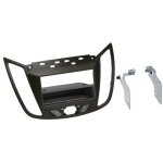 Facade autoradio 2din compatible avec ford c - max ap10 avec vide poche induction qi marron fonce