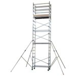 Facal - chafaudage roulant aluminium alto ? longueur 1, 50 m ? hauteur 1 / 2, 80 / 4, 90 m - hauteur ...