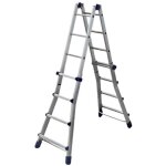Facal - Échelle aluminium multipostions télescopique - hauteur d'accès dépliée 4, 9m Facal - Échelle aluminium multipostions télescopique - hauteur d'accès dépliée 4, 9m