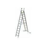 Facal - echelle transformable 2 plans 8 + 9 barreaux - longueur max. 4. 80m - sol plat ou irrgulier ...