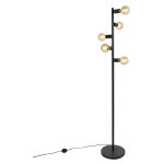 Facil - lampadaire - 5 lumire - h 170 cm - noir - moderne - clairage intrieur - salon i chambre - ...