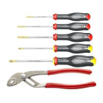 Coffret de 5 tournevis facom at5. 170pb (livr avec 3 tvis a fente + 2 tvis prozidriv + pince multiprise ...