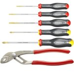 Coffret de 5 tournevis facom at5. 170pb (livr avec 3 tvis a fente + 2 tvis prozidriv + pince multiprise ...