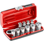 Coffret douilles 1 / 4'' hexagonales 6 pans mtriques - 11 pices - facom