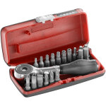 Coffret porte embout à cliquet manche rotatif + 22 embouts de vissage - facom Coffret porte embout à cliquet manche rotatif + 22 embouts de vissage - facom