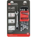 Jeu de 12 cls mixtes  cliquet articules avec tui pocket 467bf. jp12 - facom