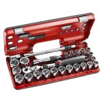 Coffret dbox cliquet extensible 1 / 2  - douilles 1 / 2' 6 pans mtriques - facom