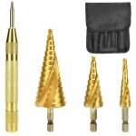 Famille - gabrielle foret � m�taux pour perceuse, foret etage avec poin�on de centre automatique, meche ...