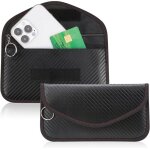 Faraday lot de 2 pochettes pour t�l�phone portable, grand format, bloqueur de signal, pour cl�s de voiture, ...