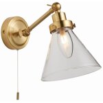 Faraday applique murale dôme réglable pour salle de bain avec abat - jour en verre en laiton satiné - ... Faraday applique murale dôme réglable pour salle de bain avec abat - jour en verre en laiton satiné - ...