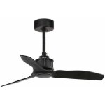 Faro barcelona - faro just fan xs - ventilateur de plafond noir mat avec moteur dc 3 lames 81cm