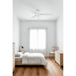 Faro barcelona - faro mini punt tub petit ventilateur de plafond 3 pales blanc mat avec �clairage 2700 ...