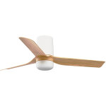 Faro barcelona - faro mini punt tub petit ventilateur de plafond 3 pales blanc mat, �rable, avec �clairage ...