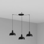 Faro barcelona - faro tatawin petite suspension � 3 lumi�res en forme de grappe noire
