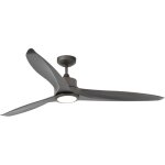 Faro barcelona - ventilateur de plafond dc tonic marron avec led
