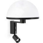 Faro dome applique murale de lecture en forme de d�me, abat - jour noir satin� et blanc brillant, culot ...
