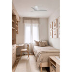 Faro hey tube petit ventilateur de plafond � 3 pales blanc mat, syst�me intelligent tuya