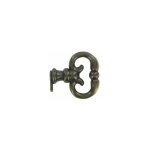 Cime - fausse cl� cuisse, zamak bronze, h. 33mm, l. 11mm, m4, 1pi�ce avec visserie.