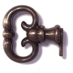 Fausse cl� de meuble anglaise laitonn� vieilli ancien serrure d�coration rustique vintage clef