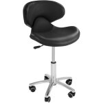 Tabouret de rouleau avec dossier - 440 - 570 mm - 150 kg - noir
