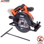 Ferm ? scie circulaire sans fil 20v ? lame 165 mm pour bois dur ? capacit� de coupe max. 45 mm � 90� ...
