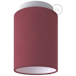 Fermaluce color avec abat - jour cylindre, pour montage mural ou au plafond sans ampoule - blanc - toile ...