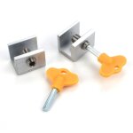 Fermeture baie coulissante, 2 pcs serrure fen�tre coulissante anti - d�rapant alliage aluminium serrure ...