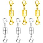 Fermoir magn�tique double mousqueton pour collier et bague, en or 14 carats et argent. adaptateur pour ...