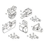 Ferrure pour porte de meuble coulissante en bois clipo 16 h ms - charge par vantail : 16 kg - garniture ...