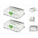 Festool systainer t - loc sys 1 tl 2 x coffrets � outils - gris clair - combinables (497563)