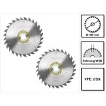 Festool - 2x lame de scie circulaire universelle w28 160 x 2, 2 x 20 mm 160 mm 28 dents ( 496302 ) ts ...