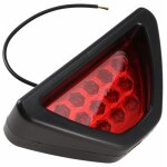 Feux arri�re f1 style 12 led troisi�me feu stop stroboscope lentille rouge drl antibrouillard