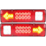 Feux arri�re led 12v, 2 pi�ces, haute luminosit�, clignotant universel, adapt� aux remorques, camions, ...